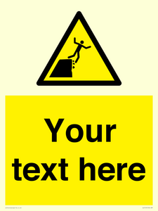 Custom Warning unstable cliff edge